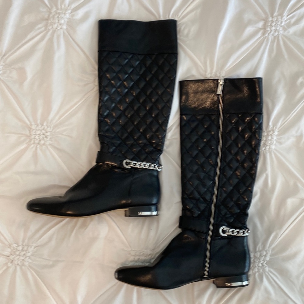 Size 10 Michael Kord black leather boots